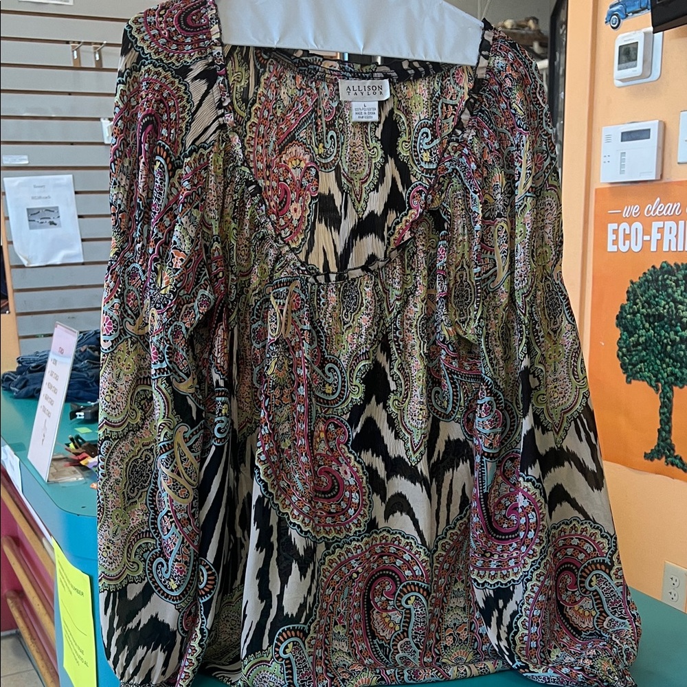 Allison Taylor Multicolor Paisley Blouse